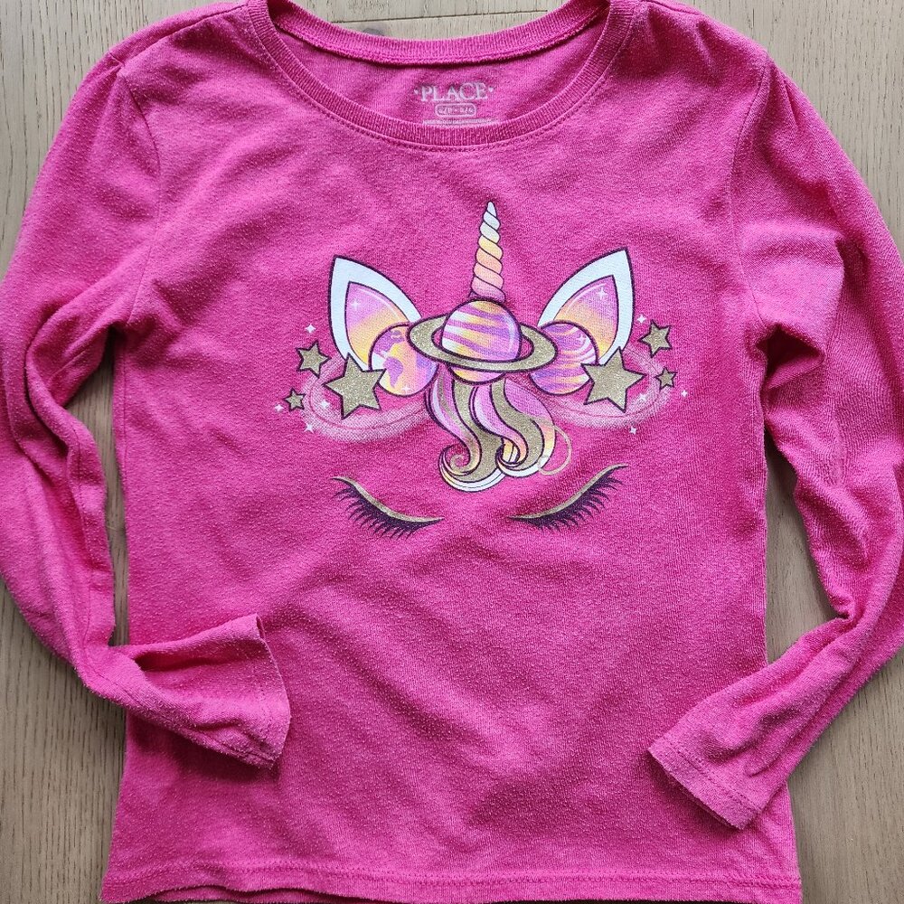 Girls size 5-6 Children's Place unicorn top